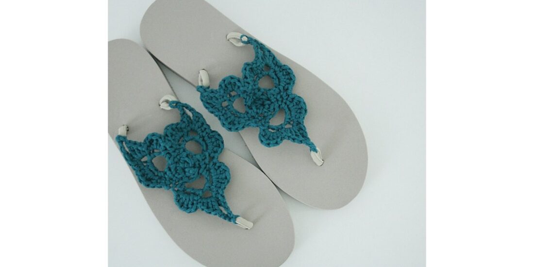 Crochet Flip Flops Upcycle - Free Crochet Pattern - Whistle and Ivy