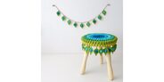 Pop-Up Peacock Feather and Stool Cover