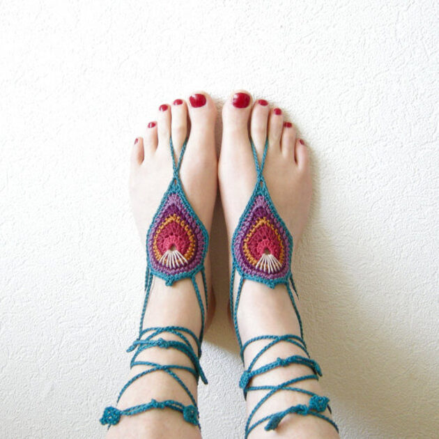 Crochet PATTERN Lotus Barefoot Sandals Crochet Pattern, PDF Crochet Pattern  - Etsy