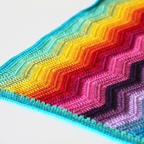 2016-01-02 Rainbow Ripple Baby Blanket