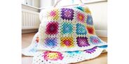 2013-10-09 Rainbow Granny Square Blanket 2