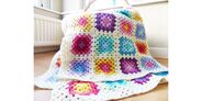 2013-10-09 Rainbow Granny Square Blanket 2