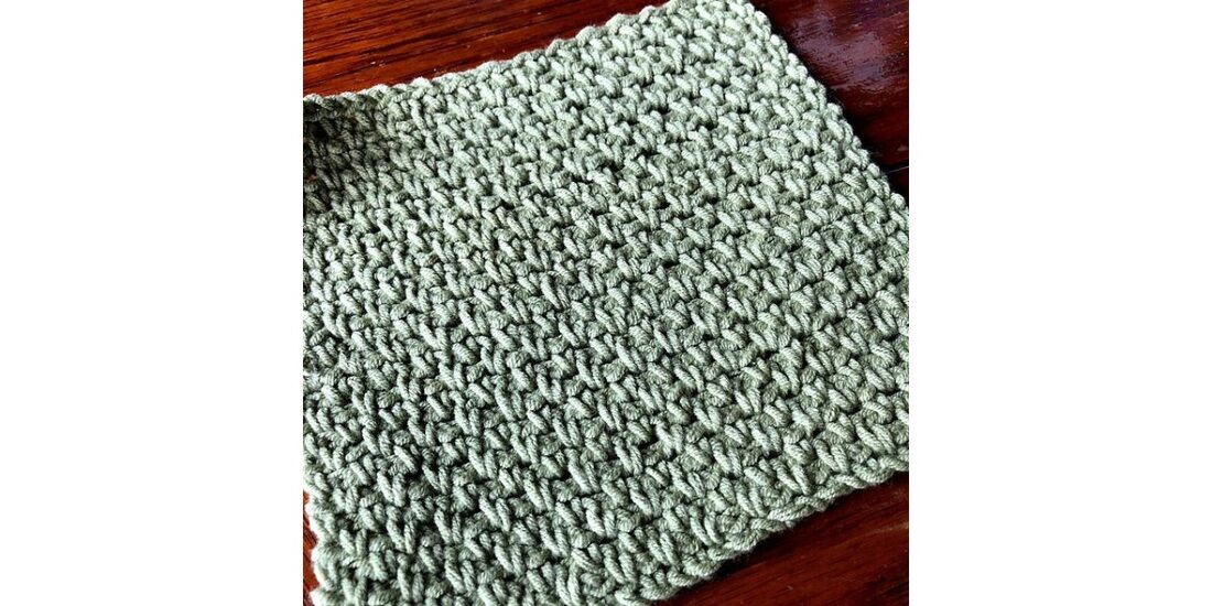 2018-08-01 Linen Stitch Washcloth 1