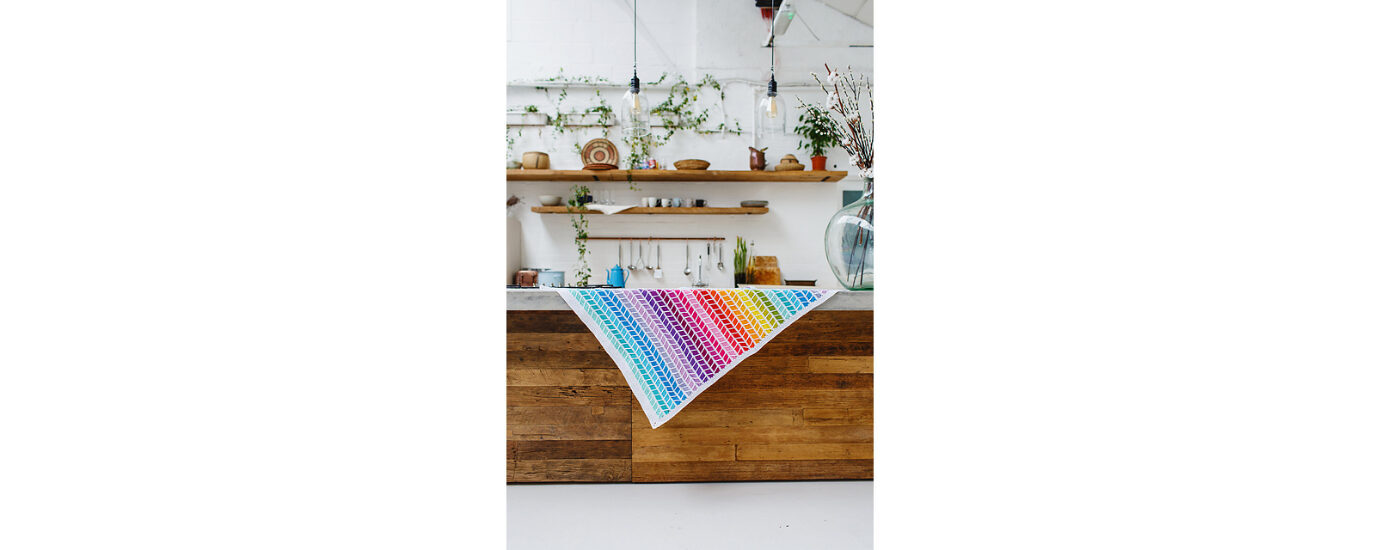 2020-04-30 Chevron Rainbow Blanket 1