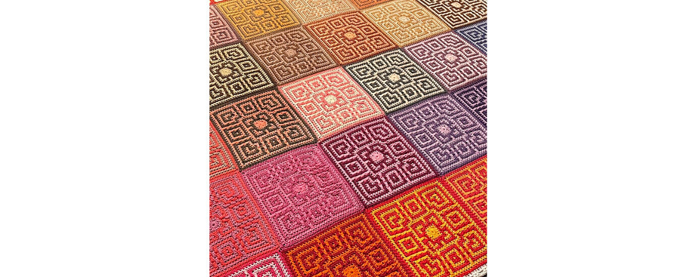 2021-02-14 Colorful Coral Mosaic Blanket 2