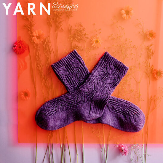 Thistle Thorn Socks Jane Burns Scheepjes Bookazine YARN 11 Macro Botanica (3)