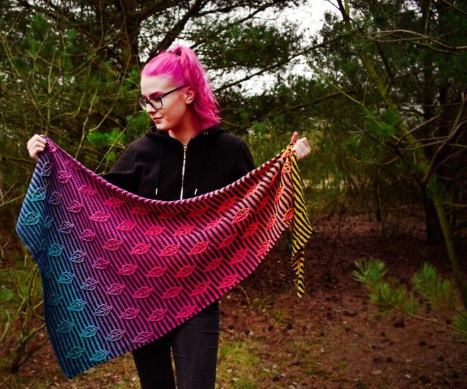 2021-03-26 Glowing Leaf Shawl 1