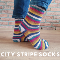 city stripe socks Scheepjes Downtown