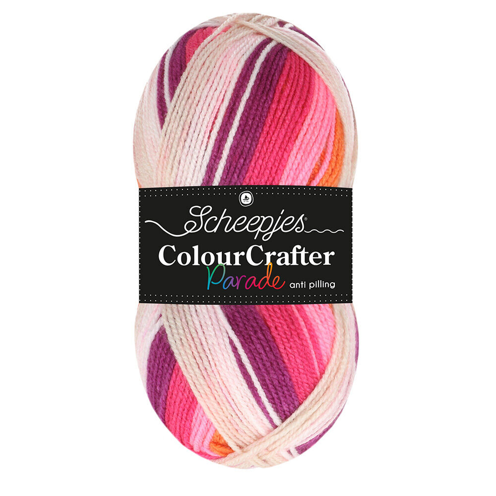 Set 6x50g Colour Crafter nuances rouge, bordeaux, corail fil à tricoter