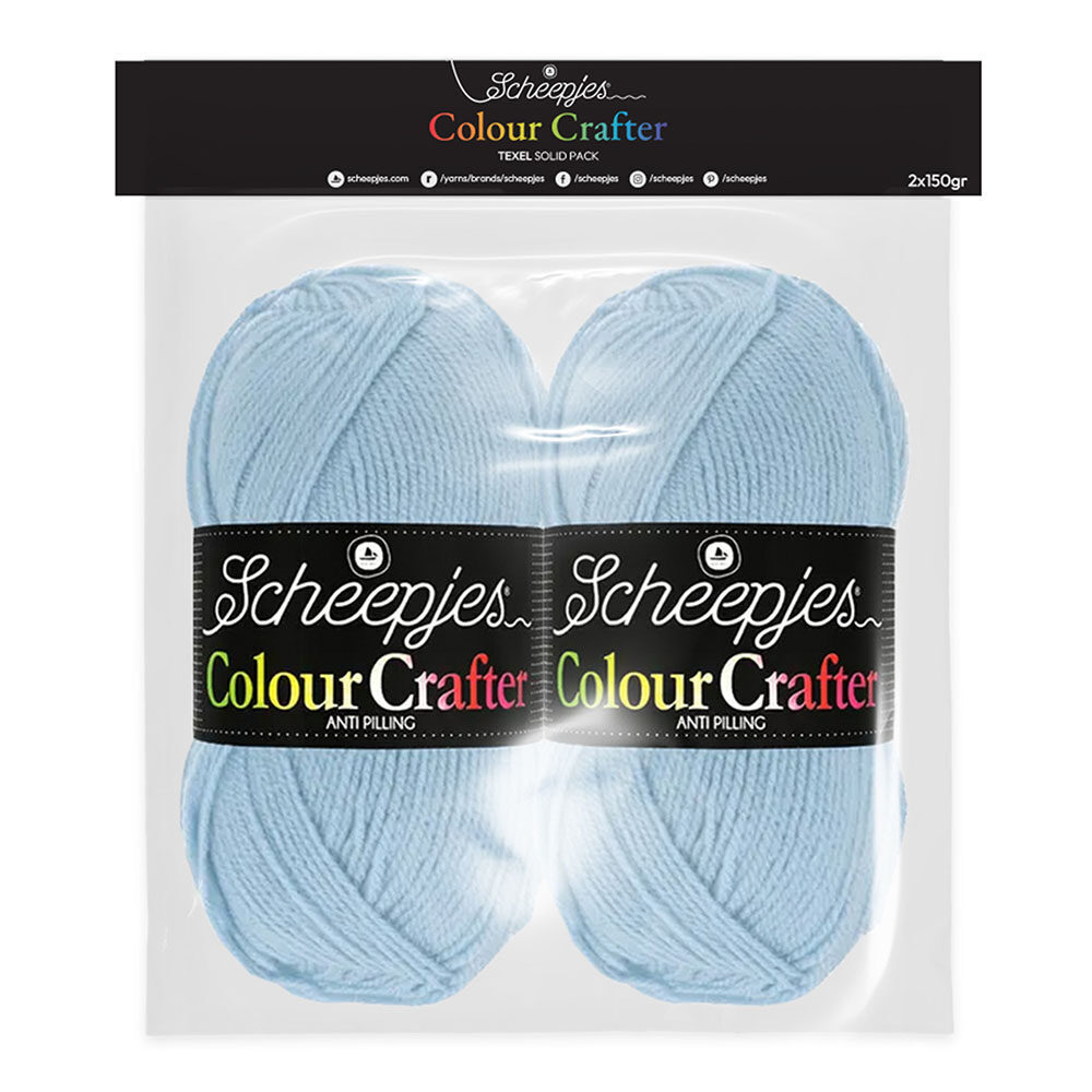 Scheepjes Colour Crafter Solid Pack 2x150g - Filato Acrilico Rosso Per Maglia E Uncinetto