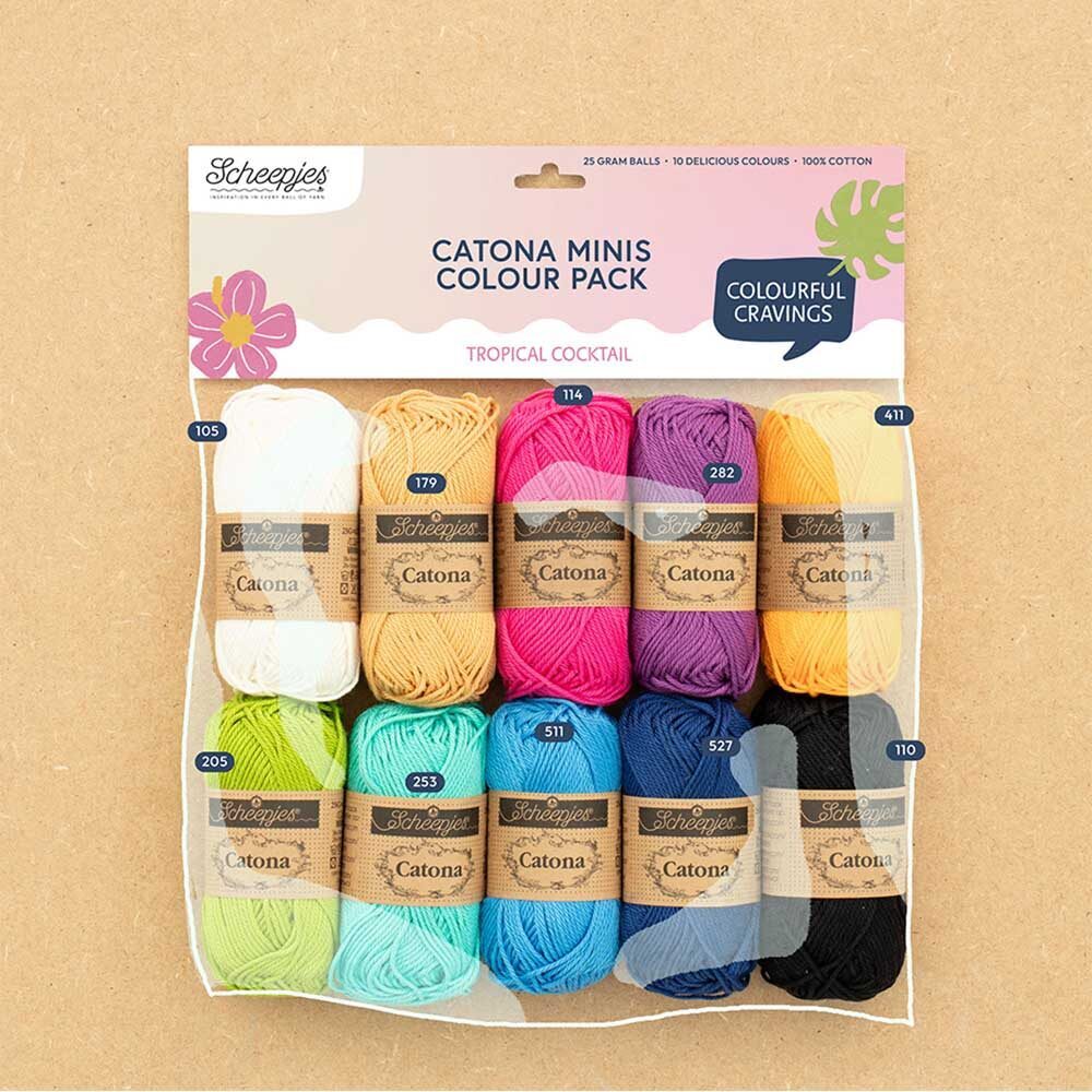 Pack De 10 Pelotes Scheepjes Catona – 10 X 25 Grammes